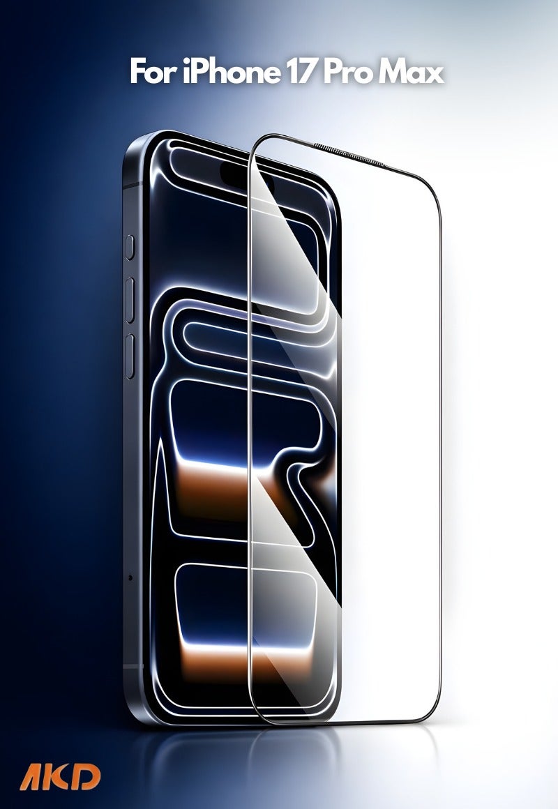 AKD Tempered Glass Screen Protector for iPhone 17 Pro Max, 9H Hardness 2.5D HD Clear High Penetration Touch Sensitive Protective Glass Film, Perfect Fit Scratch Protection Screen Guard (Clear) - Image 1